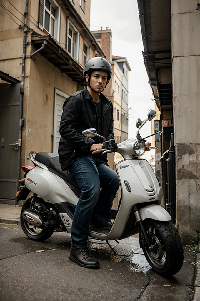 men in scooter