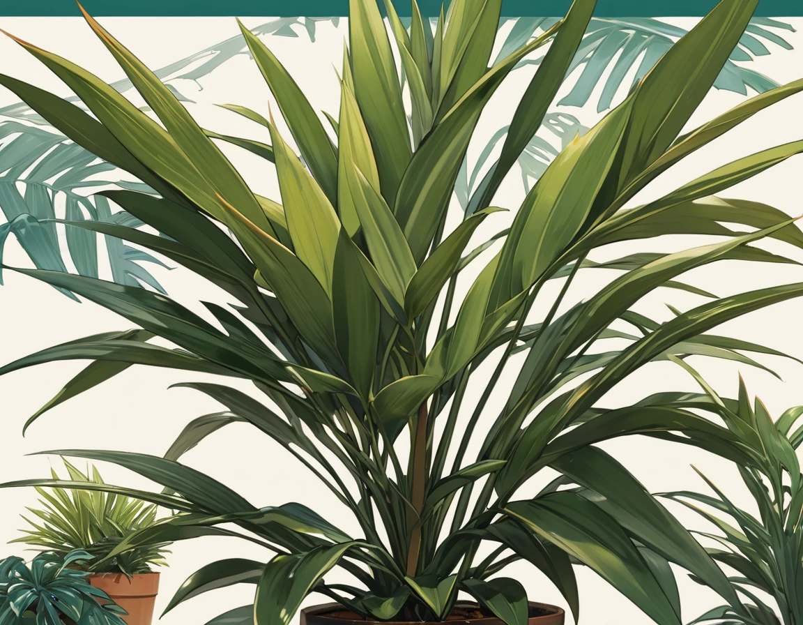 Foliage plant(Dracaena Concini)movie poster style