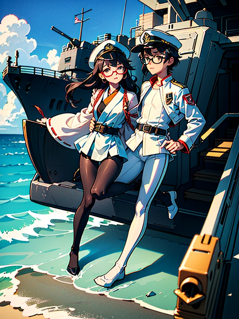 Amatsukaze, kancolle, Man in Navy captain's outfit
