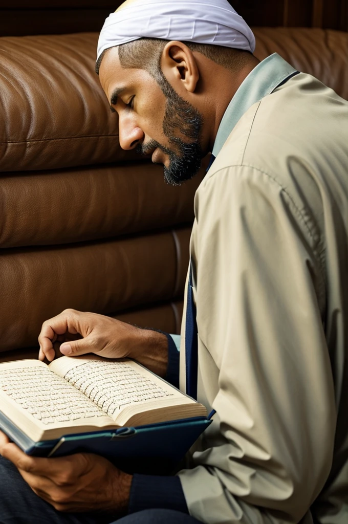 A man reading the Quran