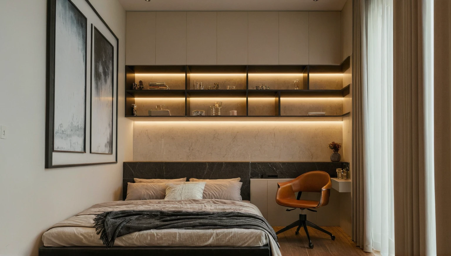 Photo brute,head of'artwork, High quality, best quality, authentique, great detail,
interior, To l'interior, style de chambre moderne
, (day light:1.1), couleur vive, (realistic:1.2),