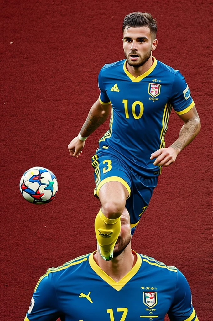 Cartoon picture of Euro football player