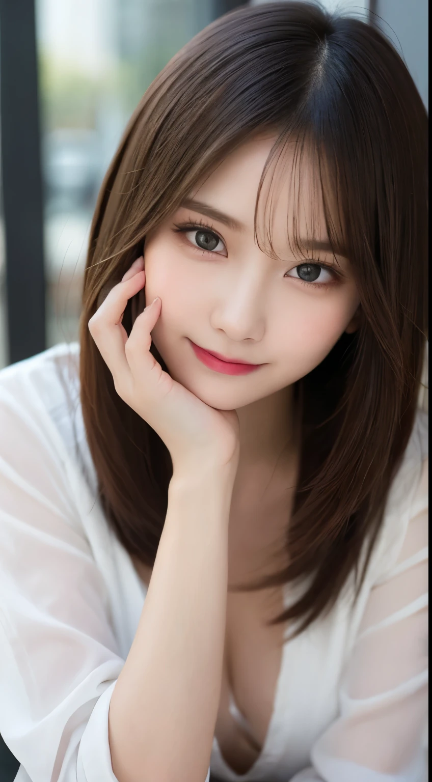 Tabletop, Highest quality, shape, Very detailed, finely, High resolution, 8k wallpaper, 完璧なダイナミックな構shape, Beautiful and exquisite, Nice spring clothes,Beautiful straight hair,Small breasts,Natural color lip, 20-year-old girl、cute、sexy shot looking at camera,Always blur the background,Perfect and beautiful face、Slim face and figure,Big eyes、Putting on gal makeup,Actual Photos(Best image quality)、Sexy Face、Fashion magazine model pose、A shy smile、Cyberpunk Fashion、Change pose randomly、Randomly change the shooting angle and position、Beautiful feet