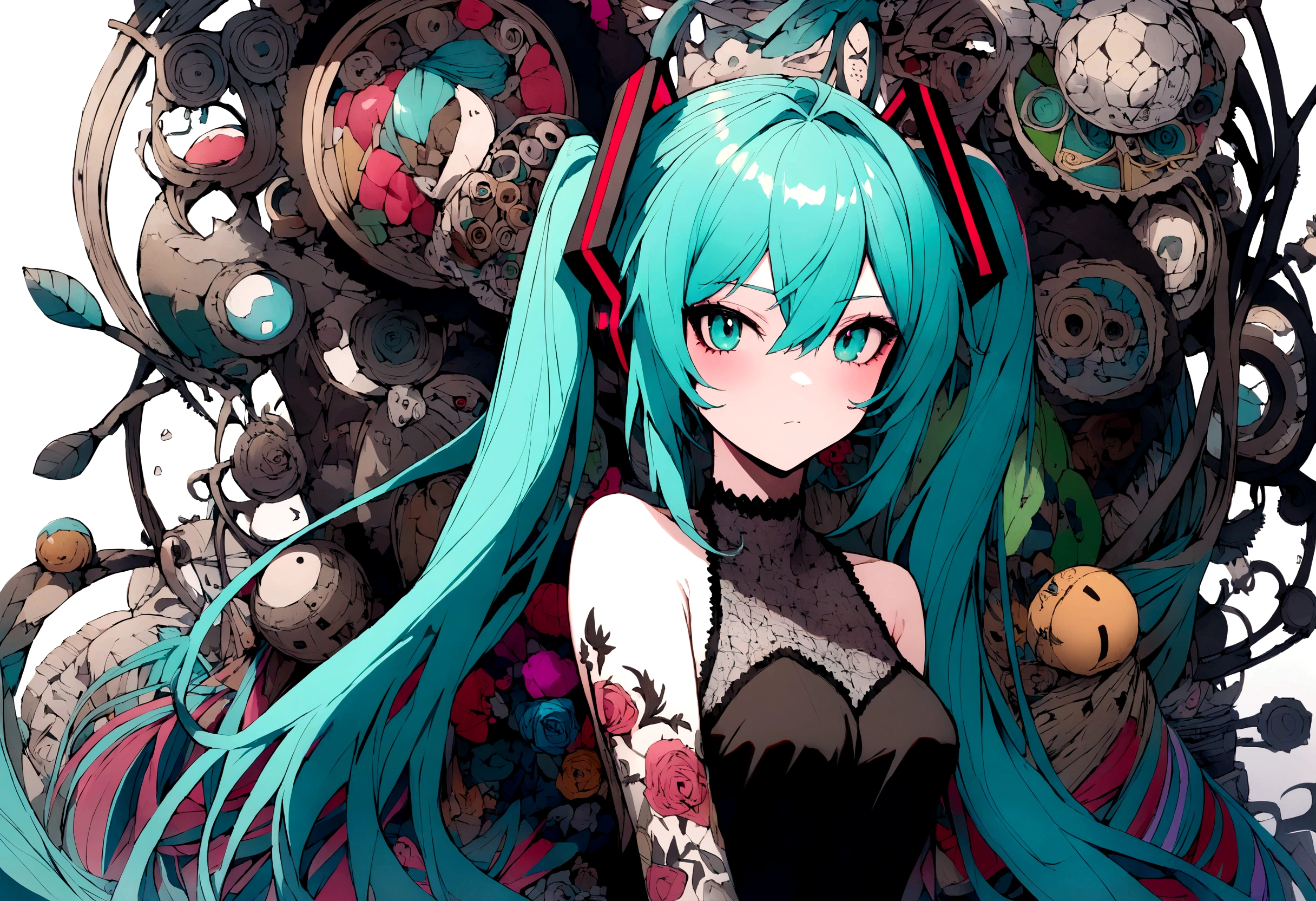 (((Obra maestra, hatsune miku, vocaloid, Super detailed