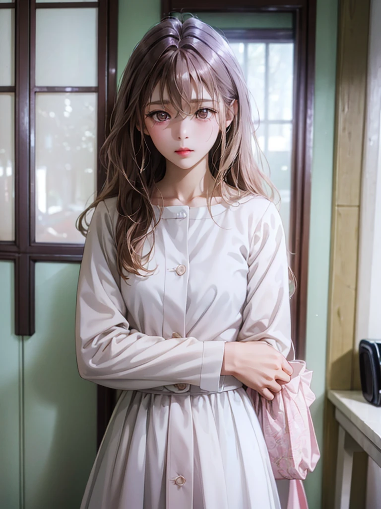 delicate　大きい目　I have long hair　Cute girl　Pastel color clothes