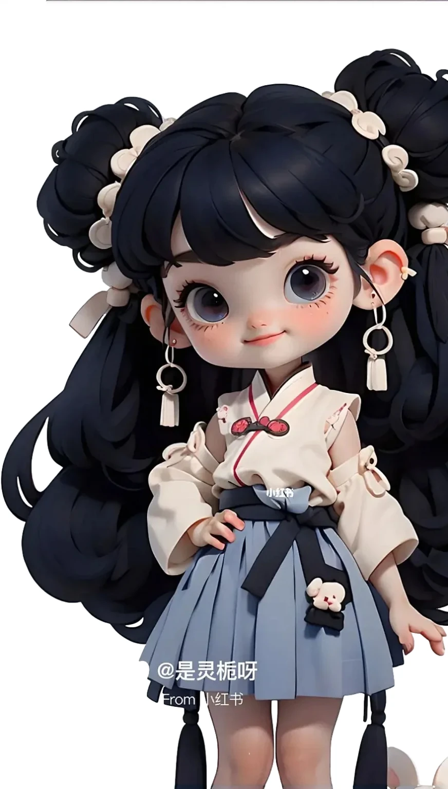 Anime Characters,A girl with long black hair and a blue skirt,Girl lying on the grass, Anime style 3d, render of a cute 3D Anime Girl, Lovely art style, Lovely and detailed digital art, Cute cartoon characters, Cute numbers艺术, Cute 3d rendering, Stylized anime, Lovely characters, Popular on cgstation, 3D Anime Girl, Cute numbers