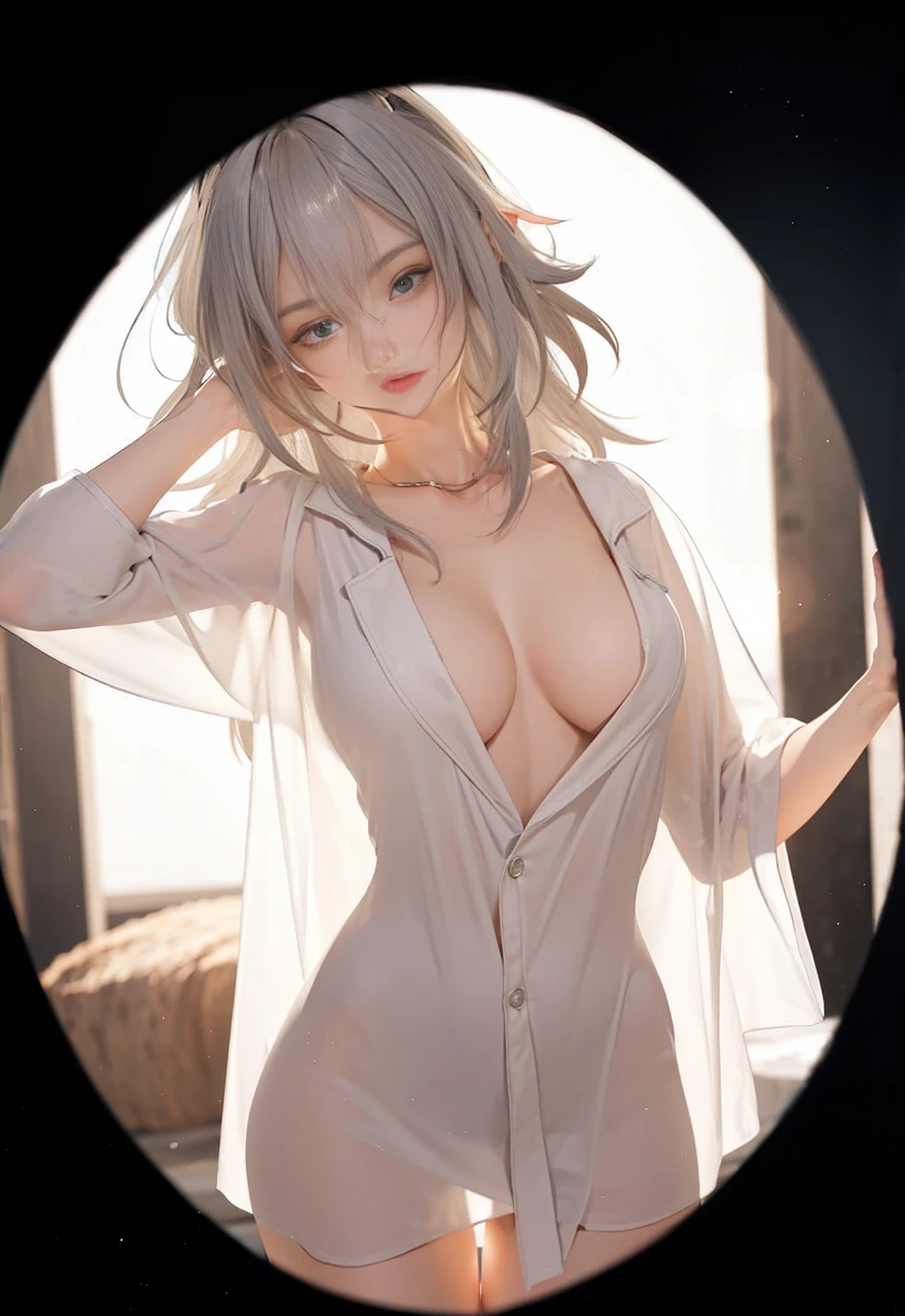 (Extremely normal body:2.0)Japan Highway:1 Elf beauty,White crop top top,(Elf long ears),extra very short hair,A bun,Blue-lace-trimmed maxi dress),Long blue dress,The skirt that reaches the feet,White short stockingary Jane shoes,two longer legs,Normal feet , very detailed eyes and faces, Sharp pupils, realistic pupil, tack sharp focus, cinmatic lighting,full bodyesbian,Bigboobs,long leges,From the front side,dynamicposes,Normal posture,closeup of face