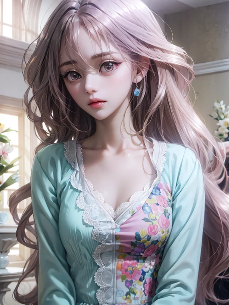 delicate　Big eyes　I have long hair　Cute girl　Pastel color clothes