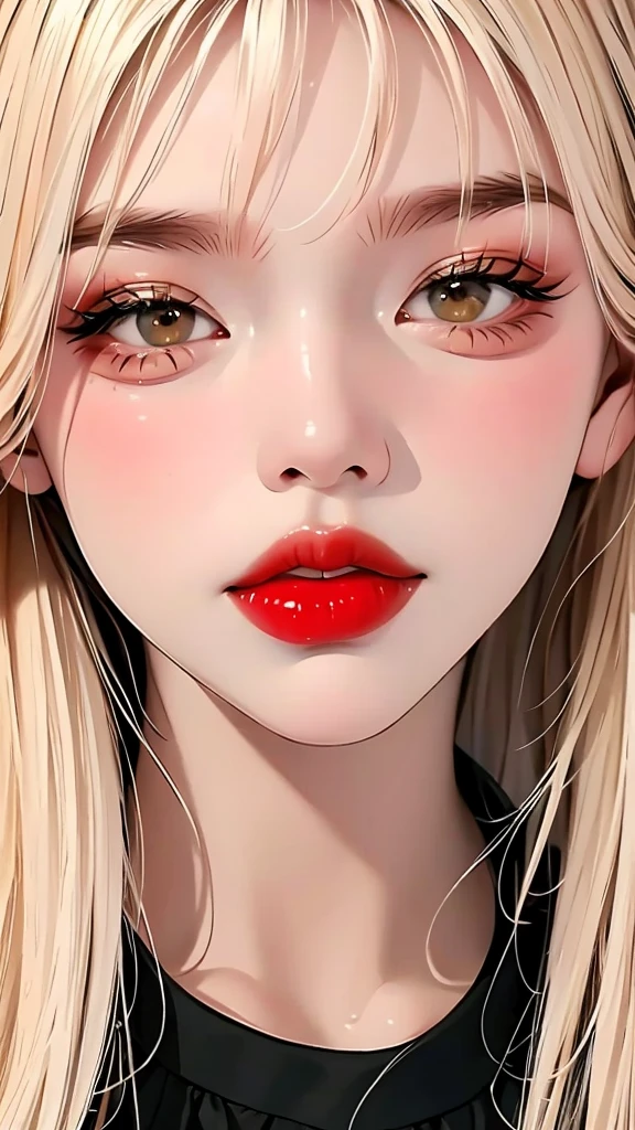 close up of red lips