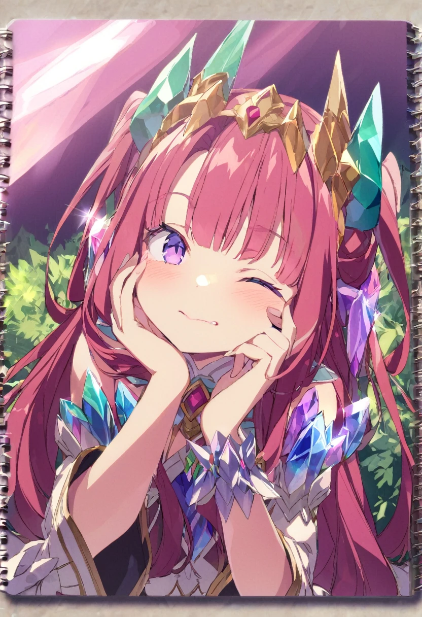 Place your hand on your cheek Perfect Fingers Insanely embarrassing Crystal Horn Shining Crystal