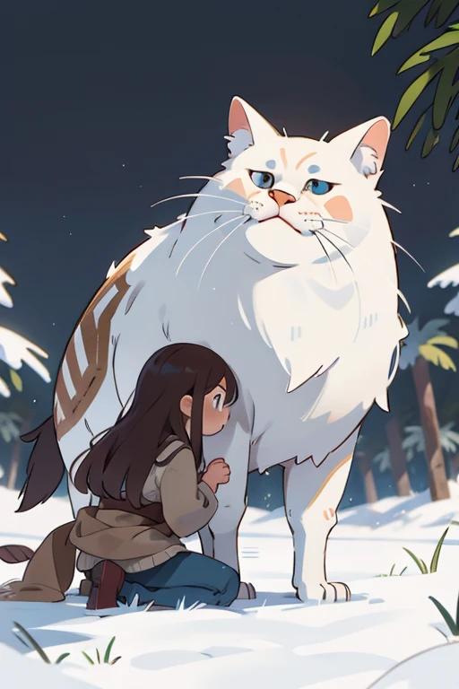 I&#39;m a girl, long brown hair with bangs, round face, big eyes, long white dress,smiling, black shoulder bag, The skirt flutters in the wind，Autumn, park, Golden leaves, Forest panorama, Front, thong, thong showing,the skirt fluttered in the wind