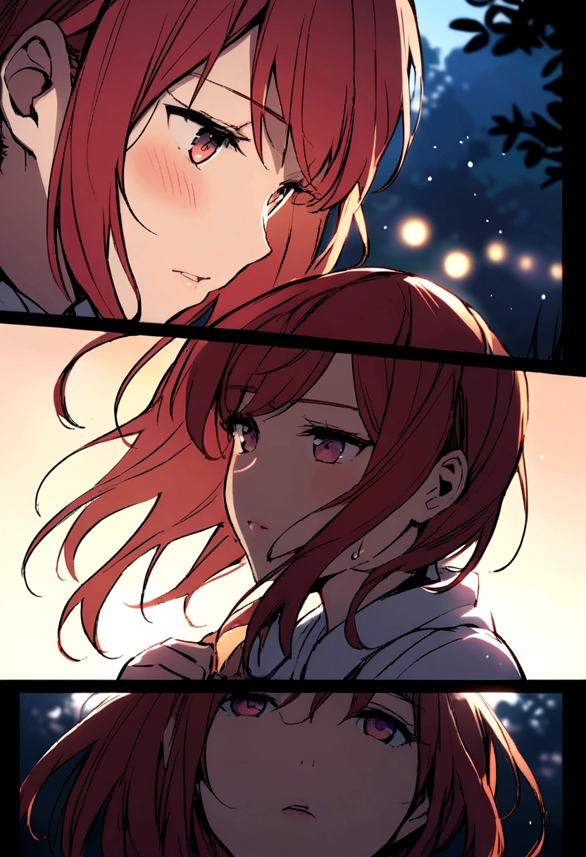 (Highest quality, 8K, masterpiece :1.3),Mrs. Yuigahama,ガハMom, As I expected, my youth romantic comedy is wrong。, One woman,Bun Hair,30 years old,Mom,Orange Hair,nsfw,Bewitching Smile,Sexy pose,Sex with a man