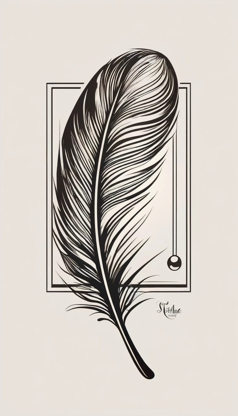 Create a poetic, unique symbol for a film production company based on stories and music. The logo should be a boy guitarist, A storyteller fantasy bird and a dreamy feather. Minimalist symbol design and icon design of a boy and a feather, or a feather bird. The logo should be simple, memorable, timeless, and versatile, working well in both print and digital formats. It should also subtly hint at the musical aspect of your brand. The logo should be simple, memorable, timeless, and versatile, working well in both print and digital formats. It should also subtly hint at the musical aspect of the brand.