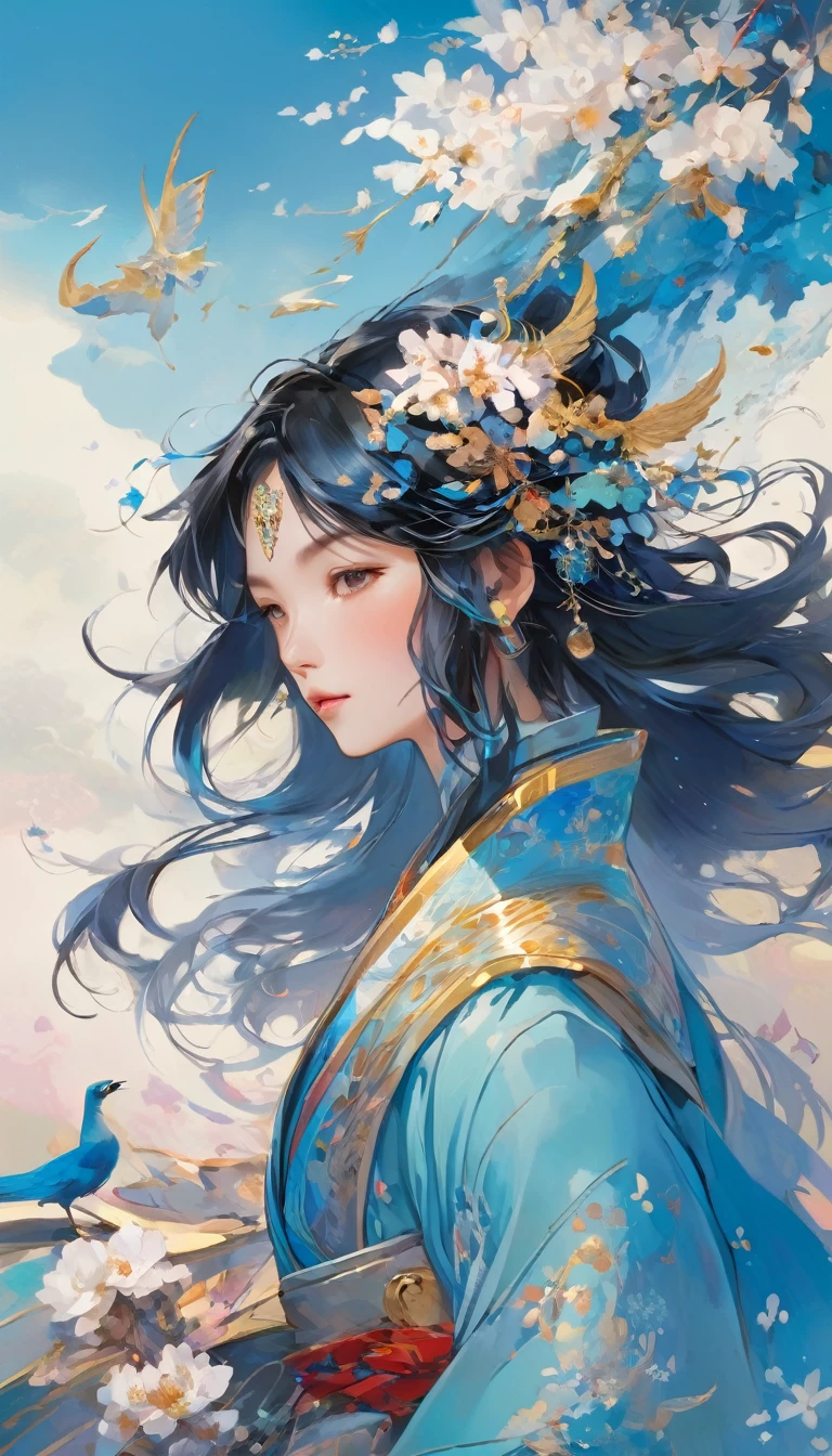 (Imaginative Painting:1.3) of (Extremely detailed:1.3) of ((一位身着面纱长袍of神秘先知, with eyes that hold secrets of the future. 神秘of紫色, sky blue, 和隐藏of光芒. Mystery.:1.3)), , Super Resolution, Ultra HD, Megapixels,,(author:Artist Franklin Booth:1.3),(author:Peter Wileman:1.3),Bust,front Photo