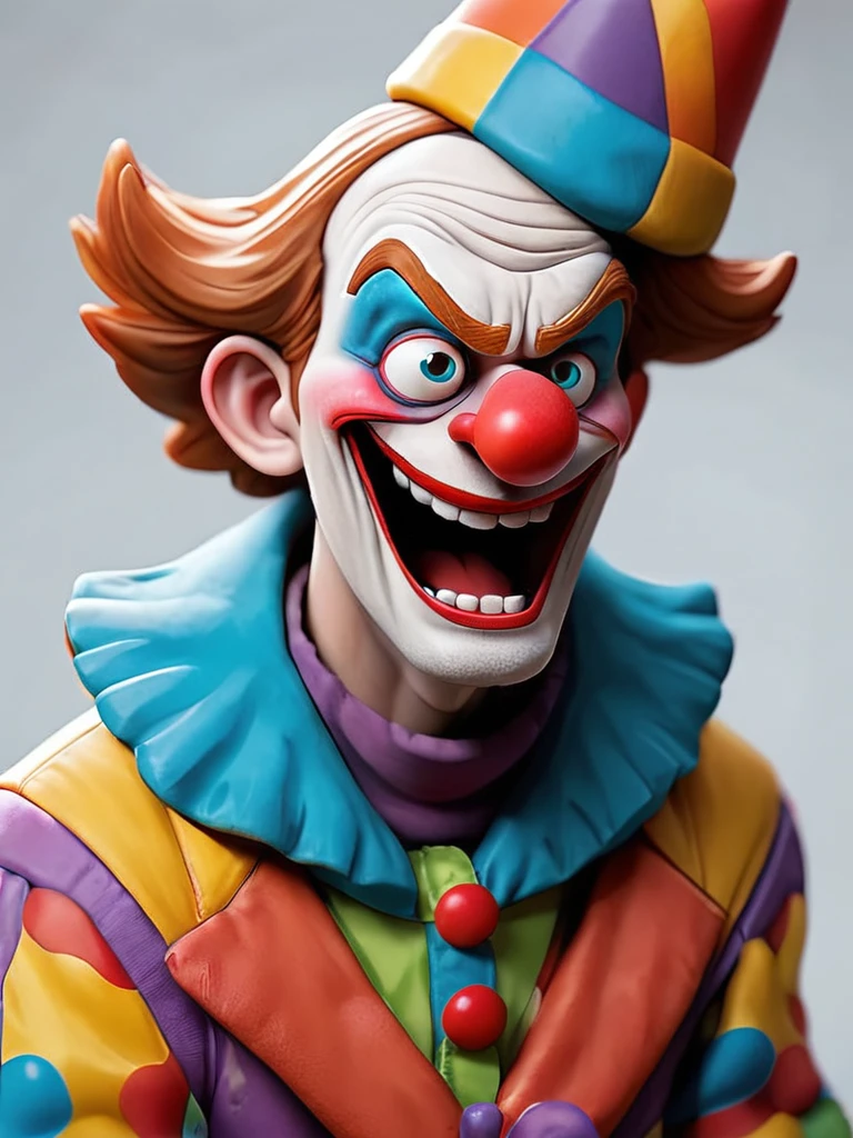 make his face to a clown
