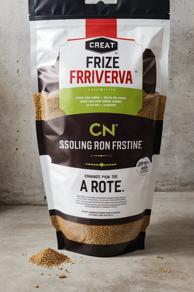 Create 5 pacakging design for my freeze dried food products company 