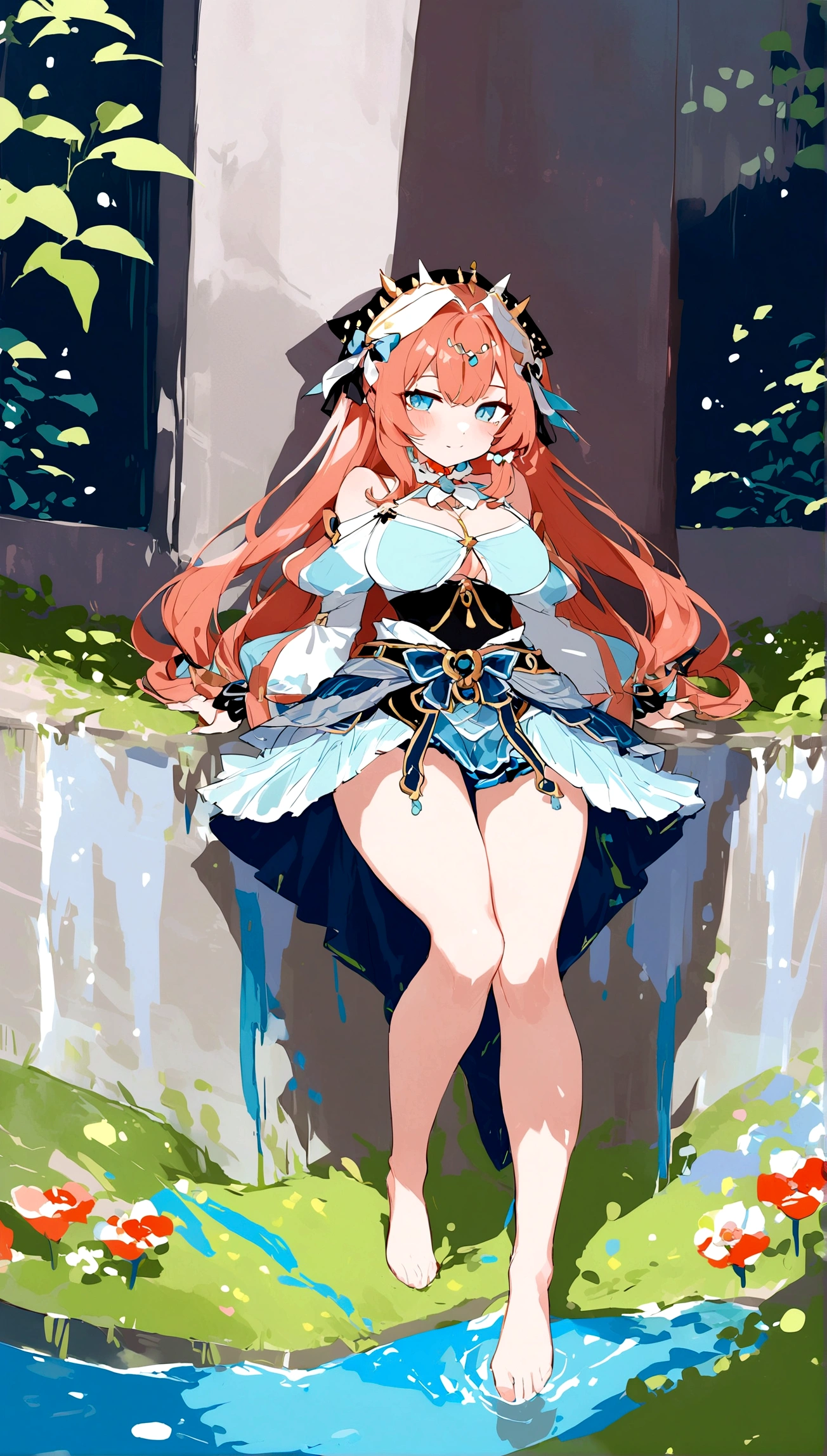 Anime fairy with red hair and green eyes The image shows a detailed portrait of this beautiful magical creature. Hada del bosque: La hada se encuentra en un entorno natural, surrounded by trees and vegetation. Reina de las hadas: La figura del hada parece majestuosa y poderosa, perhaps a leader among her kind. fairy aesthetic: The image captures the essence of fantasy and magic associated with fairies. fantasy art: The artistic representation is detailed and evokes a magical world. Efecto de brillo y resplandor: Sparkling stars and glow add a magical touch to the scene. Renderizado de alta calidad: The image is displayed in high definition (8K) and uses advanced rendering techniques. artistic style: The art combines realistic elements with a touch of fantasy. obra maestra, mejor calidad,(detallado), 1 chica, solo, una chica, con curvas prominentes, una gargantilla, ojos verdes, pupilas de corazon, pelo carmesi,fondo con patrones y un brillo estelar que sugiere un fondo espacial y estrellado luna llena , cabello corto, flequillo partido, haori, kimono, mangas largas, reverencia con kimono mostrando piernas, chaqueta negra, belt, sexy, sonrisa, y una mirada , Desde arriba, Fingering, shorts y bikin