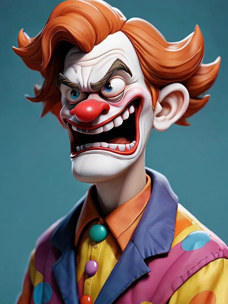make him to a real clown
