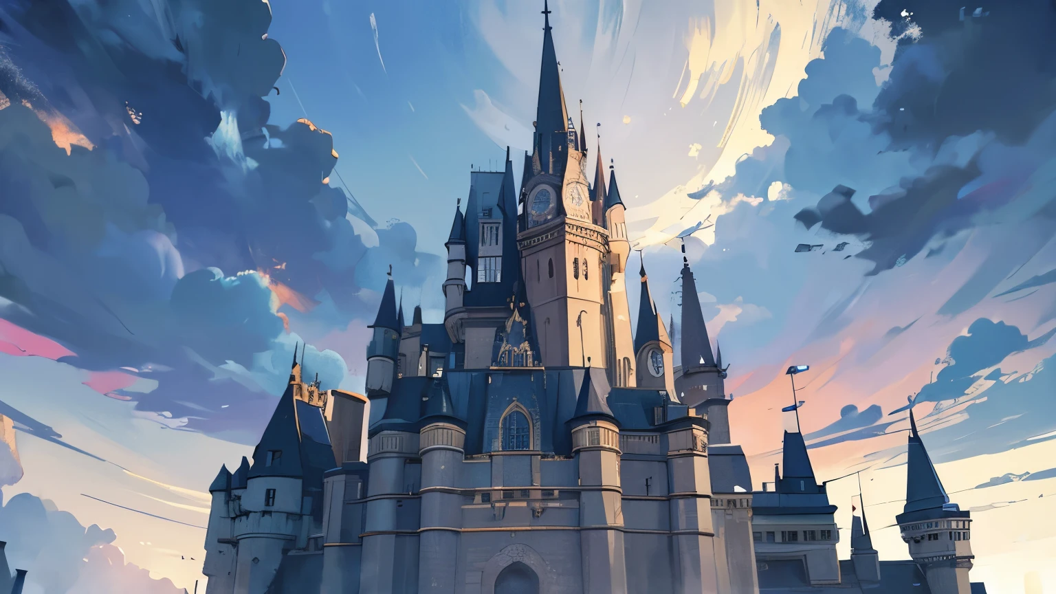 ((Highest quality)), ((masterpiece)), (detailed),Classical Fantasy Castle