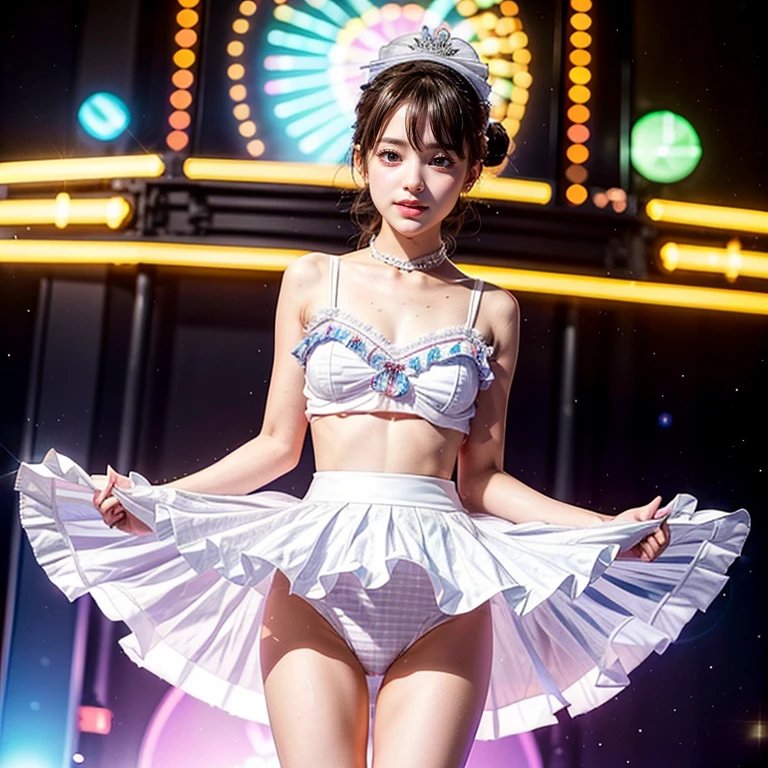 SFW Extremely Detailed KAWAII junior idols, ((Variations of Roundly Tiny buttocks)), Dazzling ThighGap, ((NeonColorParticles (BokeH))), PUNIPUNI Radiant PearlSkin with clear transparency, ((TutuSkirt)) with TinyThongs, (Exposed:-1.2), (Joyful LifeLike Expressions, :d), (Acutance:0.85), (((Ultra-detailed CommercialPhoto))),