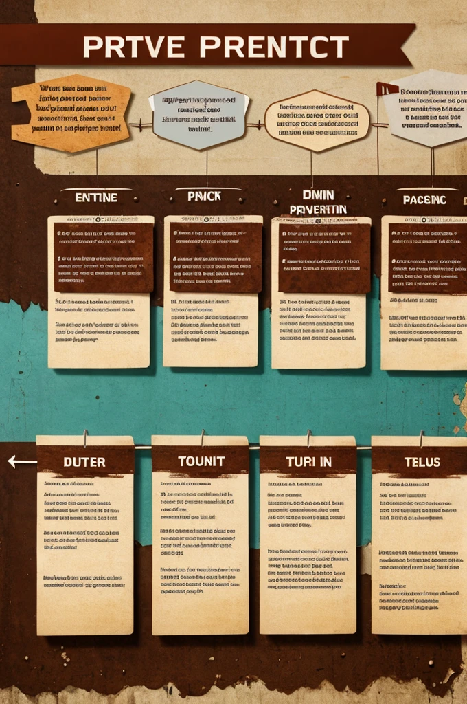 A flowchart of showing 4 different ways to prevent rusting