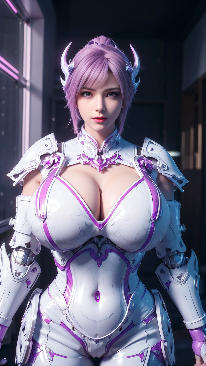 A BUSTY MILF, CLOSE UP UPPER BODY,SOLO, ((DRAGON MECHA HORN)), (MASSIVE FAKE BOOBIES,CLEAVAGE TOP,11 LINE ABS:1.5), ((WEARING OUTFIT WHITE, MAGENTA DRAGON MECHA ARMORED:1.5)),(MUSCULAR BODY SHAPE:1.5), (CLEAN GLOSSY BODYSKIN:1.5), (LOOKING AT VIEWER:1.6), (BACKGROUND FUTURISTIC SPACE STATION:1), (PHOTOREALSITIC:1.4), (ULTRA-DETAILLIERT), (TOP-QUALITY), (BEST SHADOWS), BRIGHT LIGHT IN ROOM, HYPER TEXTURE, (4X MSAA), ((UNREAL ENGINE 5 RENDER)), (NEON), PHYSICALLY-BASED RENDERING, ULTRA HIGHT DEFINITION, 16K, 1080P.
