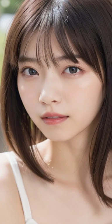 (masterpiece:1.3), Highest quality、Ultra-high resolution, Very detailed, Very detailed CG Unity 8k 壁紙, Realistic, photo-Realistic, RAW Photos, Beautifully detailed face, Pale skin, Realistic glistening skin, Detailed cloth texture, Detailed hair texture, Perfect body, Beautiful Face, Accurate, Anatomically correct, Highly detailed face そして skin texture, Natural neck length, (Fair skin:1.2), Good teeth alignment, 
Symmetrical eyes, Heterochromia iridis、 double eyelid, Thin eyebrows, (Glossy Lips:1.4), (Sad face:1.2),
(classy and cute girl:1.3), 
(Large Breasts:1.4), Cleavage, Beautiful clavicle, 
(Wavy long hair:1.2), ((Asymmetrical bangs:1.2)), A tight dress that clings to the breasticro Mini、Voluptuous thighs、A photo showing you from head to knees