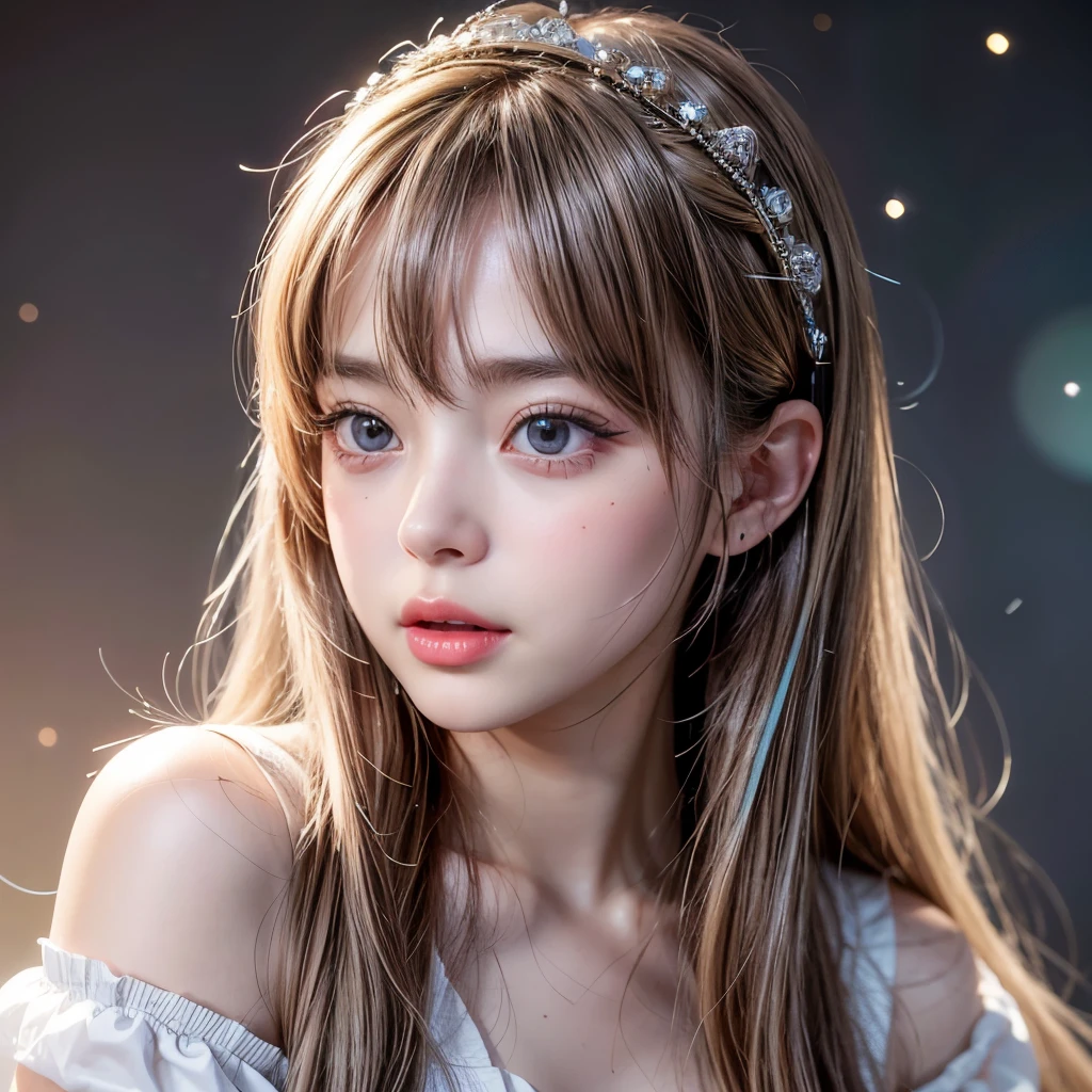 NSFW, 8k, High-level, absurd, masterpiece, best quality, primitive, very detailed CG, very detailed wallpaper, perfect lighting, Extremely detailed (((The personifying " Natasha Kinski " as a ))), MysticSight, Tyndall effect, Tyndall scattering, Studio gray background with (many Dazzling RainbowColor particles BokeH:1.28), (RoundlyButts, ThighGap), (Exposed:0.4), (Assfocus with looking ahead), BREAK (NOGIZAKA face variations) Extremely Detailed very KAWAII face variations, perfect anatomy, Childish, captivating gaze, elaborate detailed Eyes with (sparkling highlights:1.28), long eyelashes、Glossy RED Lips with beautiful details, Coquettish tongue, Rosy cheeks, Radiant PearlSkin with clear transparency . { (Dynamic LifeLike expressions:1.4) | :d) }, (large eyes:-1) .