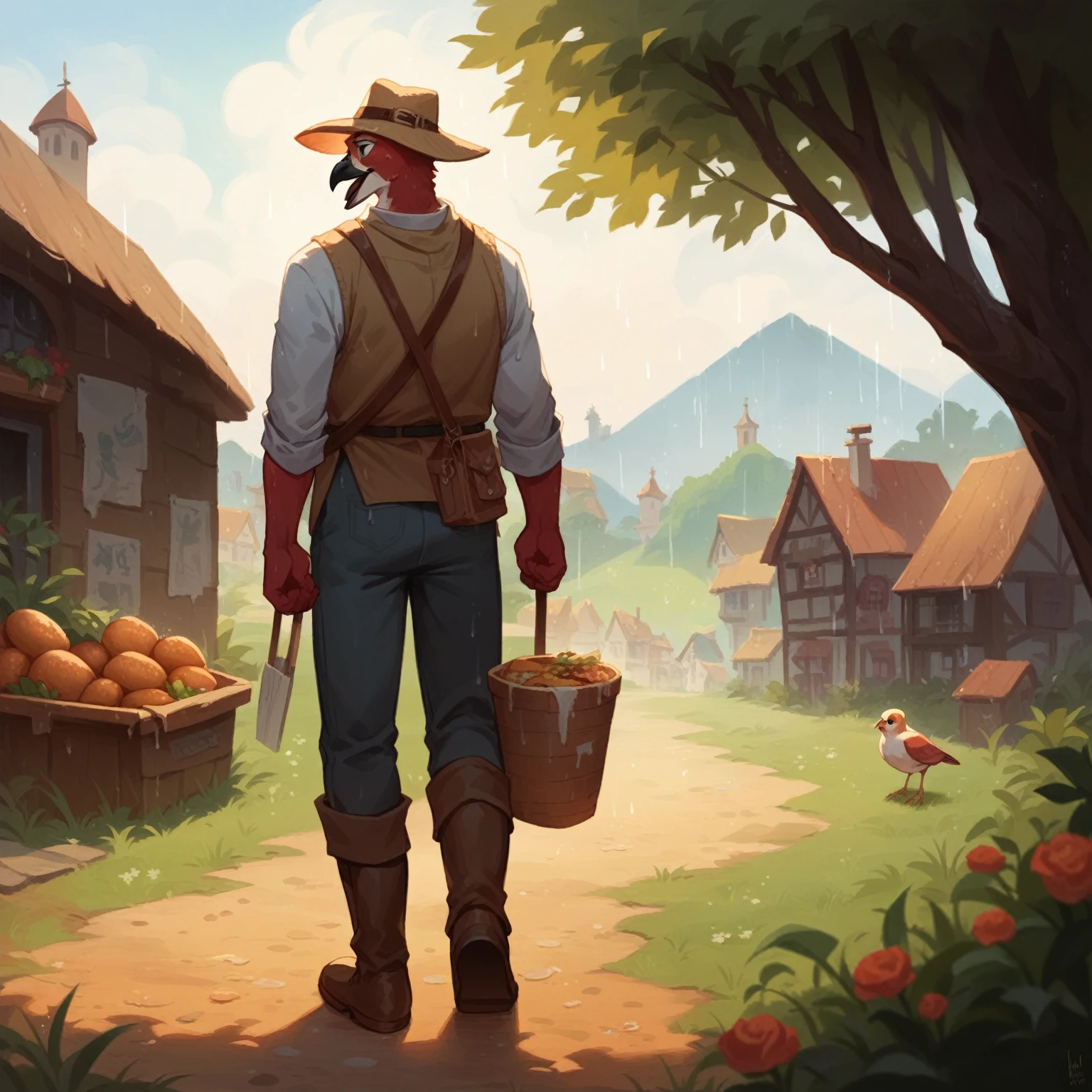 He discovered an injured bird and nursed it back to health. Grateful, the bird granted Sam three wishes. Sam wished for enough food for his village, rain for his crops, and happiness for all. Miraculously, the village prospered.