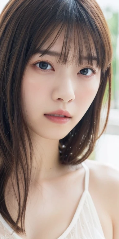 (masterpiece:1.3), Highest quality、Ultra-high resolution, Very detailed, Very detailed CG Unity 8k 壁紙, Realistic, photo-Realistic, RAW Photos, Beautifully detailed face, Pale skin, Realistic glistening skin, Detailed cloth texture, Detailed hair texture, Perfect body, Beautiful Face, Accurate, Anatomically correct, Highly detailed face そして skin texture, Natural neck length, (Fair skin:1.2), Good teeth alignment,
Symmetrical eyes, dolly make、double eyelid, Thin eyebrows, (Glossy Lips:1.4), (Sad face:1.2),
(classy and cute girl:1.3),
(Large Breasts:1.4), Cleavage, Beautiful clavicle,
(Wavy long hair:1.2), ((Asymmetrical bangs:1.2)), A tight dress that clings to the breasts、Micro Mini、Voluptuous thighs、A photo showing you from head to knees、Focus on the thighs