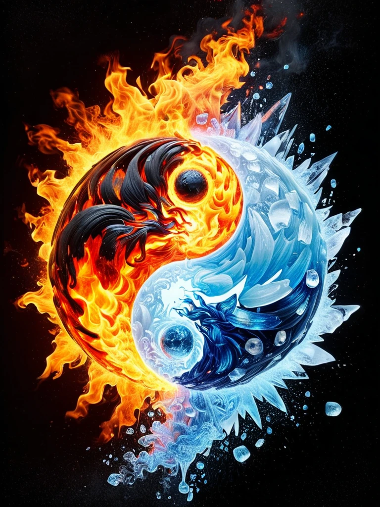 interested in, Yin and Yang formed by fire and ice