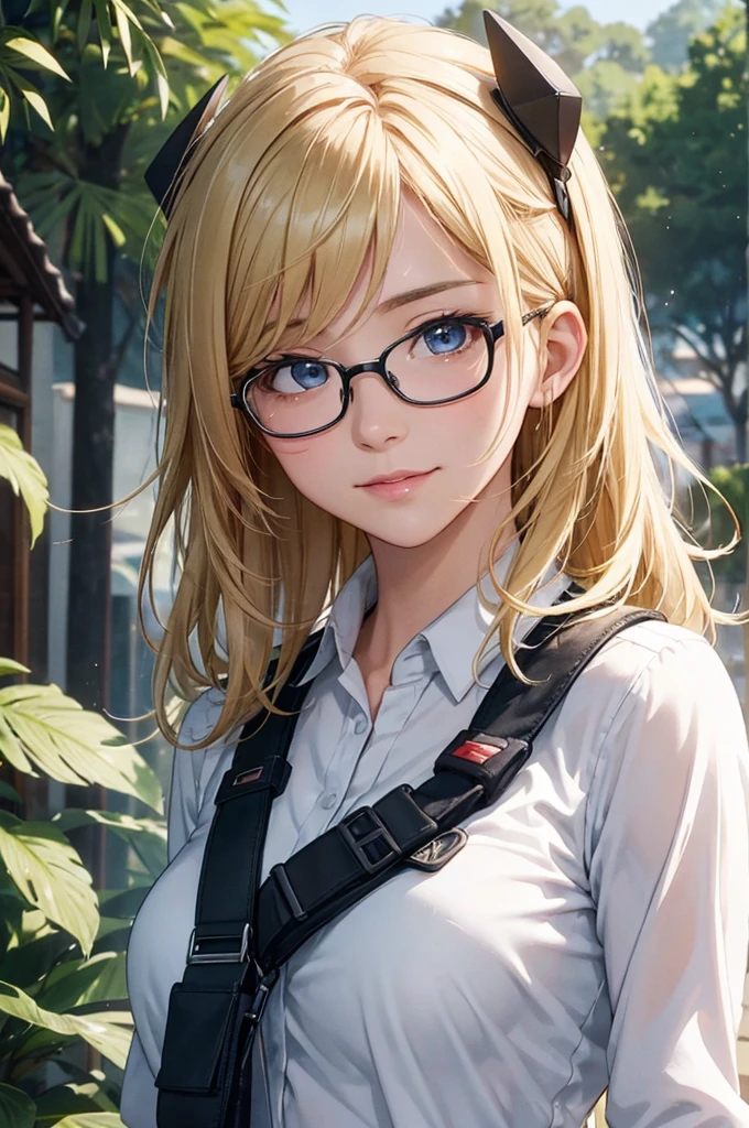 最high quality, high quality, High resolution, high quality texture, high quality shadows, High resolution, Beautiful details, Detailed CG, Detailed Texture, Realistic representation of face, Realistic, colorful, delicate, Cinematic Light, Side light, Lens flare, Ray Tracing, sharp concentrated, (1 Girl,concentrated:1.3), ( Intricate details, compensate, PureErosFaceV1:0.5), (細部まで美しいdelicateな顔, 緻密で美しいdelicateな瞳, Perfect Facial Proportions, Dense skin, Optimal ratio of four fingers to one thumb, Modest chest, Beautiful Hips, Smooth upper abdomen, blue eyes , glasses ,White shirt, mountaineering pants ,trekking shoes, work cap, butter, Hanoi Old Quarter, buzzer, blue sky,trekking backpack ,adventure journey ,the gaze of true love, lips of temptation, A look full of compassion ,a smile full of love, i love you, Acting lovey-dovey, waist up, 35 years old, hiking,house wife,air fortress hair, blonde hair