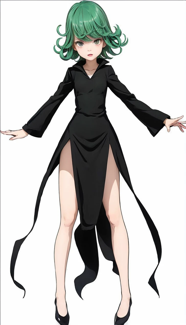 A girl with a mixed race (same as the model image) molded into a suit. Octopus-looking clothing and hair (stars in hair decoration)