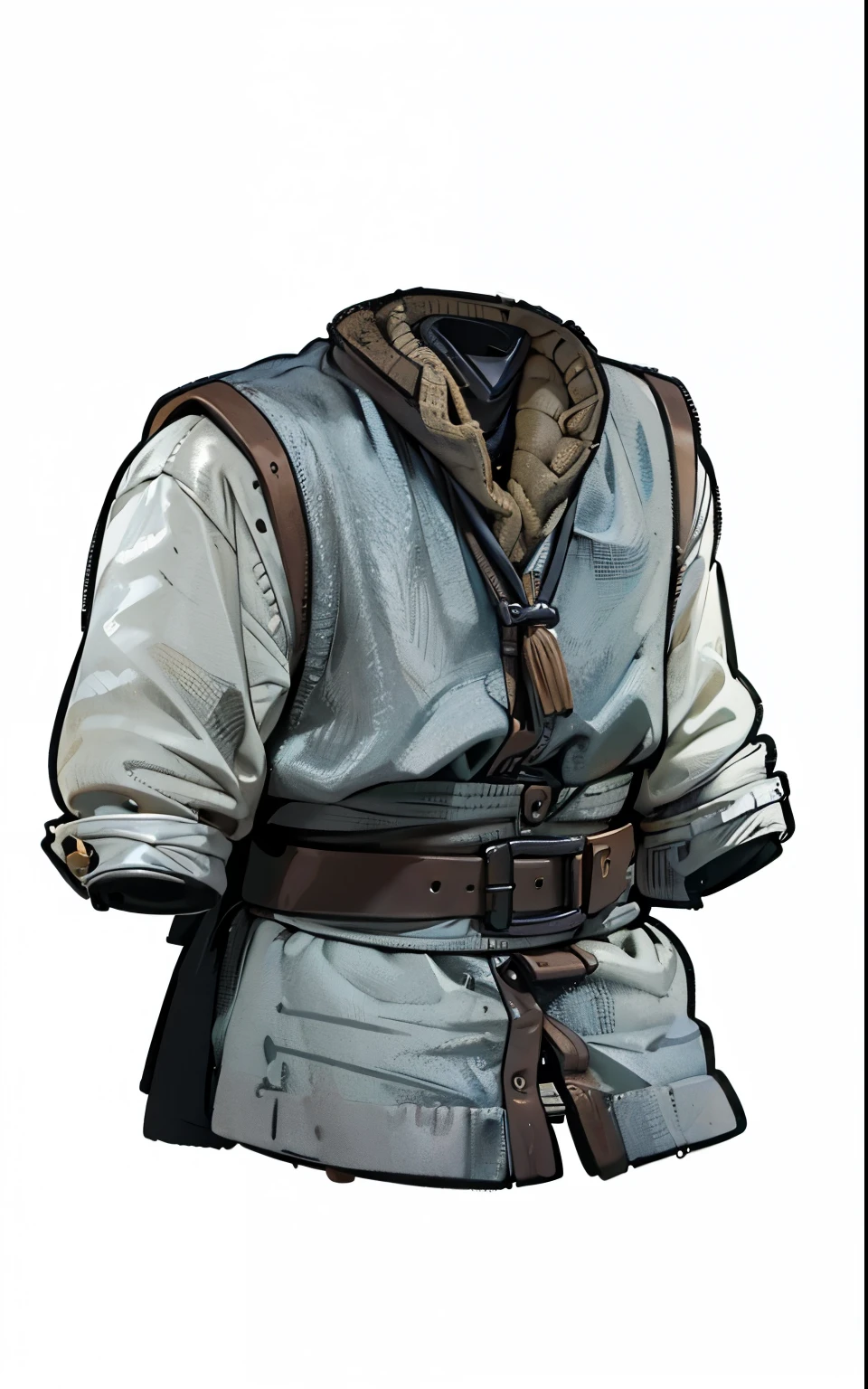 Cartoon,装备icon,middle Ages,Very ordinary clothes,Jacket,icon,Side Description, masterpiece, Super detailed good quality