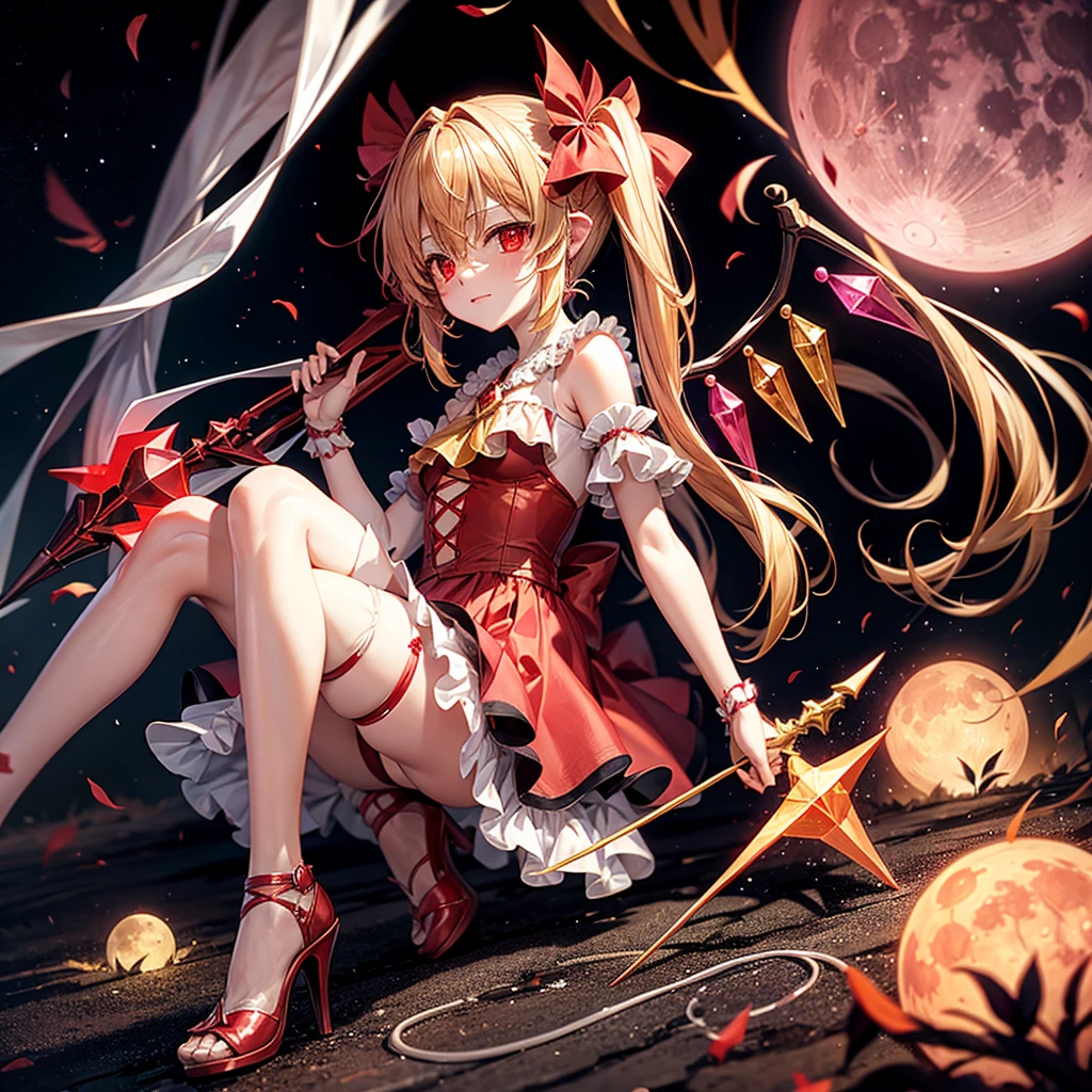 Flandre Scarlet uses Red Moon Gungnir