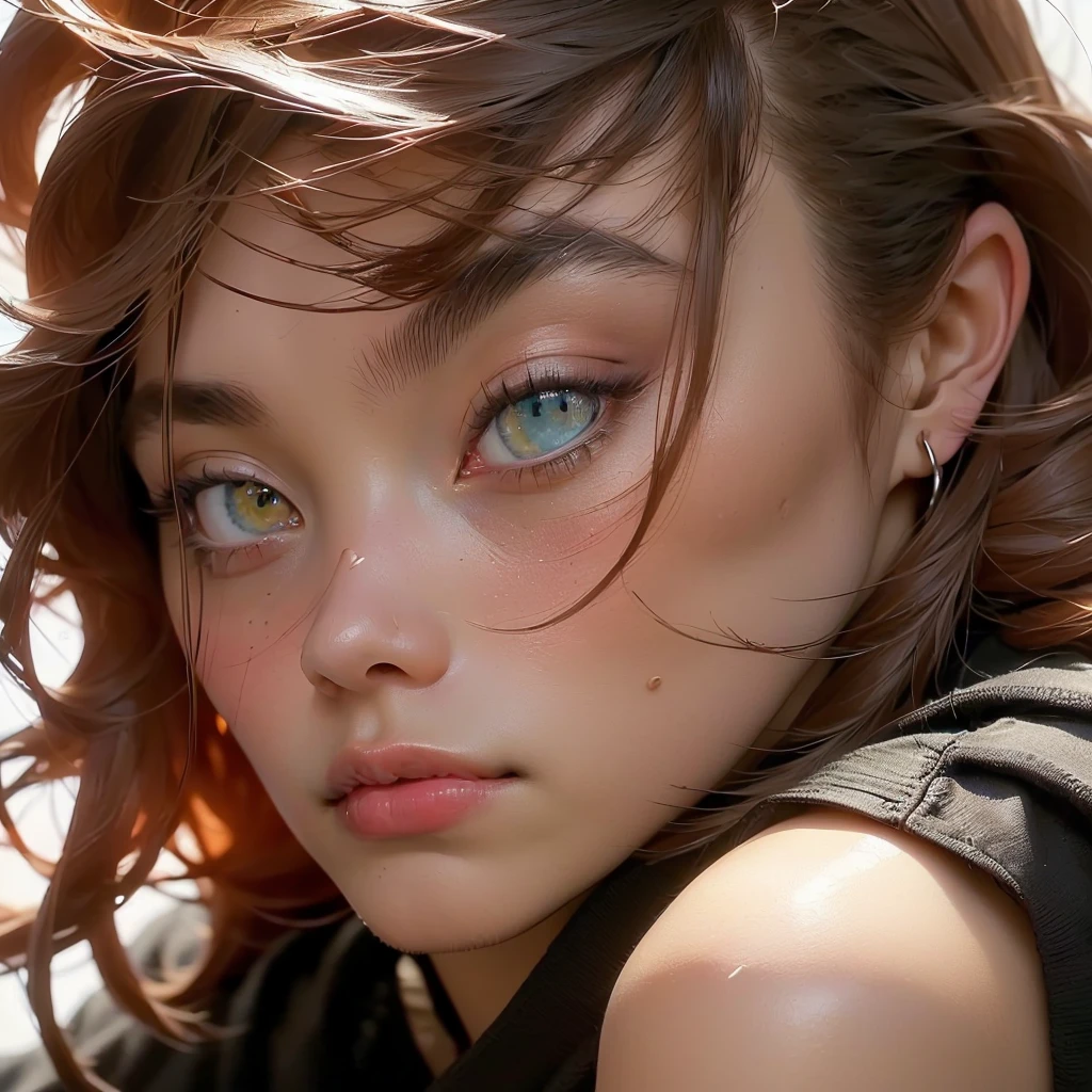 ((Whole shot: 1.4, dynamic pose: 1.4)), (( a sensual and beautiful young man confident of himself: 1.5)), ((honey-colored eyes: 1.5)), ultra detailed: 1.5)), smile sensual, with a tattoo on his arm and cheek, handsome and masculine hairstyle:1.2, handsome young cyberpunk man, handsome cyberpunk boy face, dreamy, ((beautiful and detailed, soft and luminous hair:1.3)), dark environment, cyberpunk clothing, ultrarealistic 8k, cyberpunk 20 years. a model boy, The portrait, Highly detailed 32k digital art, beautiful digital artwork, Cyborg Cyberpunk. ((orange, cyan, brown colors: 1.2)), realistic digital art in 8k, soft neon lighting on the face and body, (( Highly detailed: 1.4), (( masterpiece )), ( Hyper detailed and beautiful : 1.3), (Photorealistic: 1.4)
