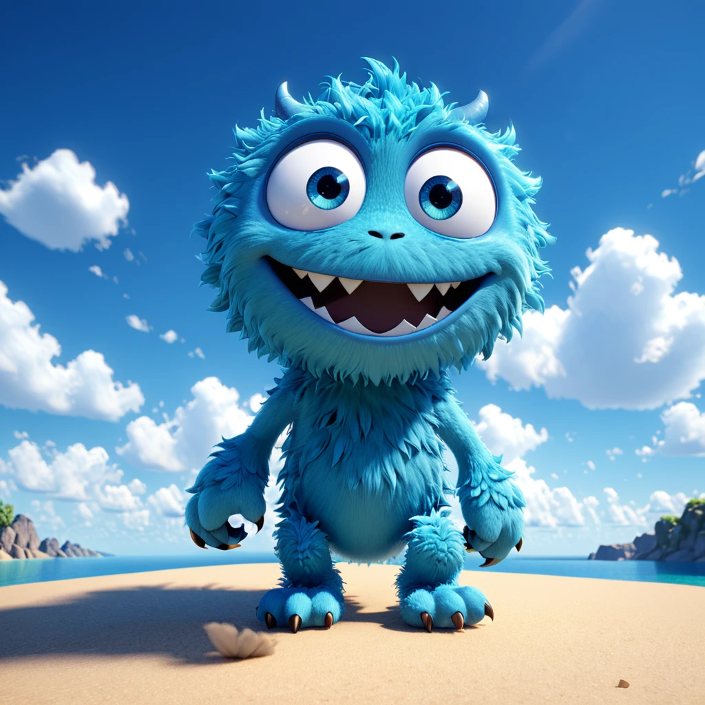 Blue
A cute blue monster with big eyes and a wide smile, resembling the expansive sky. The monster has a serene blue color scheme and appears to be floating with a gentle, fluttery presence. This endearing character is designed in the style of Pixar animation studio, created using C4D software, bringing a calming atmosphere. --ar 1:1 --v 6.0 3D render
