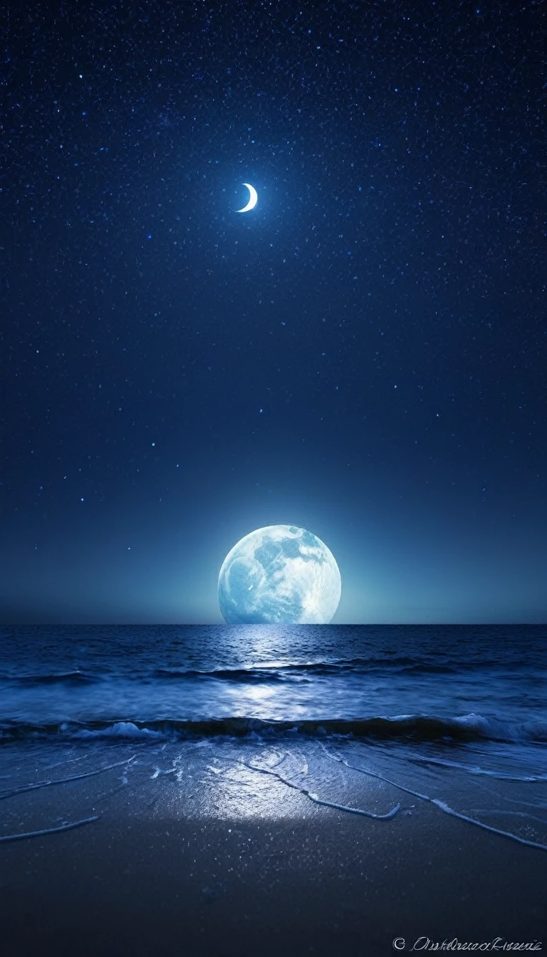 Sea of night　star　moon