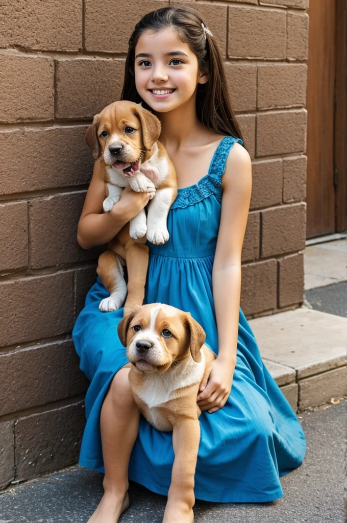 A puppy in a 15-year-old dress