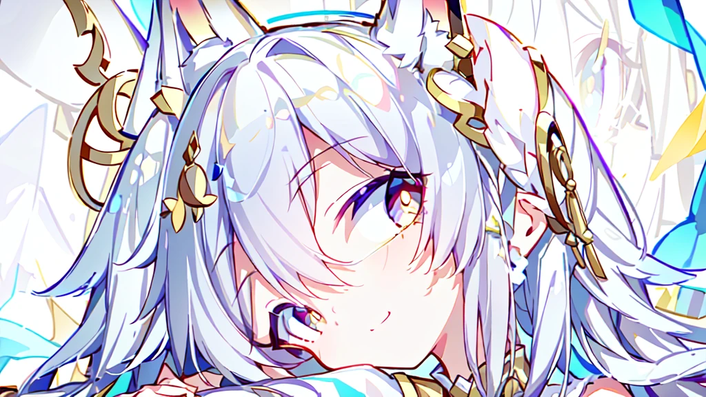 ((Best quality)), ((masterpiece)), (detailed), best quality,8K,original photo,White Fox Girl,touch fox,Castle Background, Liveliness. Carefree happy joy bokeh background. Quiet aesthetics. Soft lighting. Artistic Lighting. Gold frame glasses