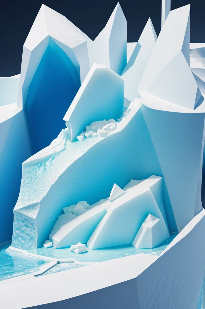 Iceberg with circuits coming out