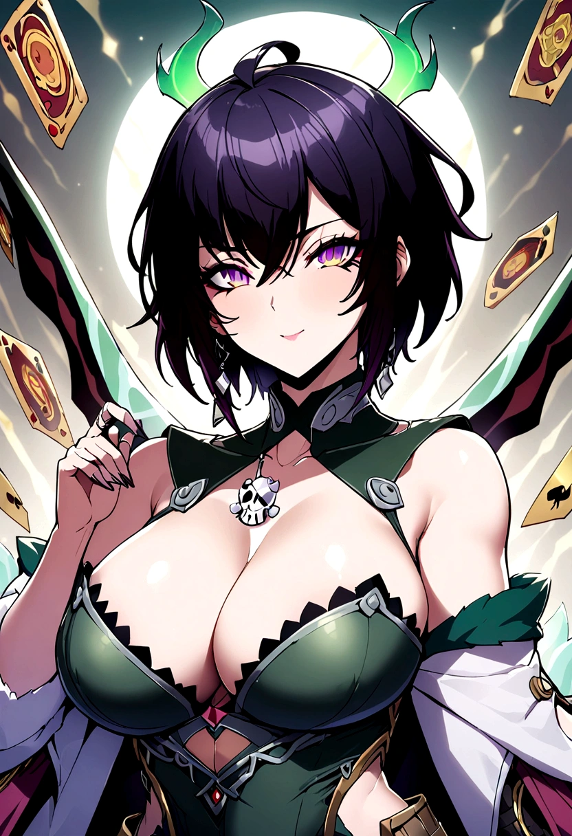 Woman with gigantic tits,milf,muscular,green fur,purple eyes,sexy,HD,high resolution, artwork