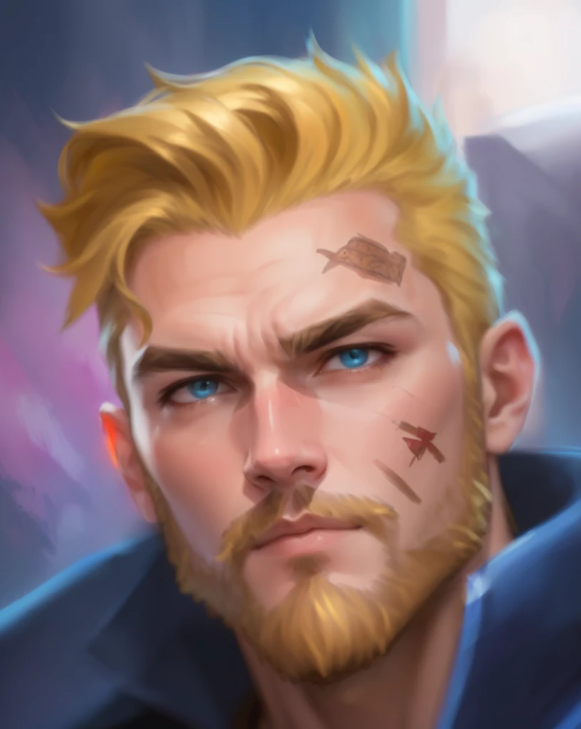 One with a beard, band-aid on the forehead, head, portrait, therefore, Caesar, Silas, Art, Mysterious Jace, Sketch 2. 5, hero portrait, horizontal portrait, horizontal portrait 1. Wonderful Vigo portrait Band-aid