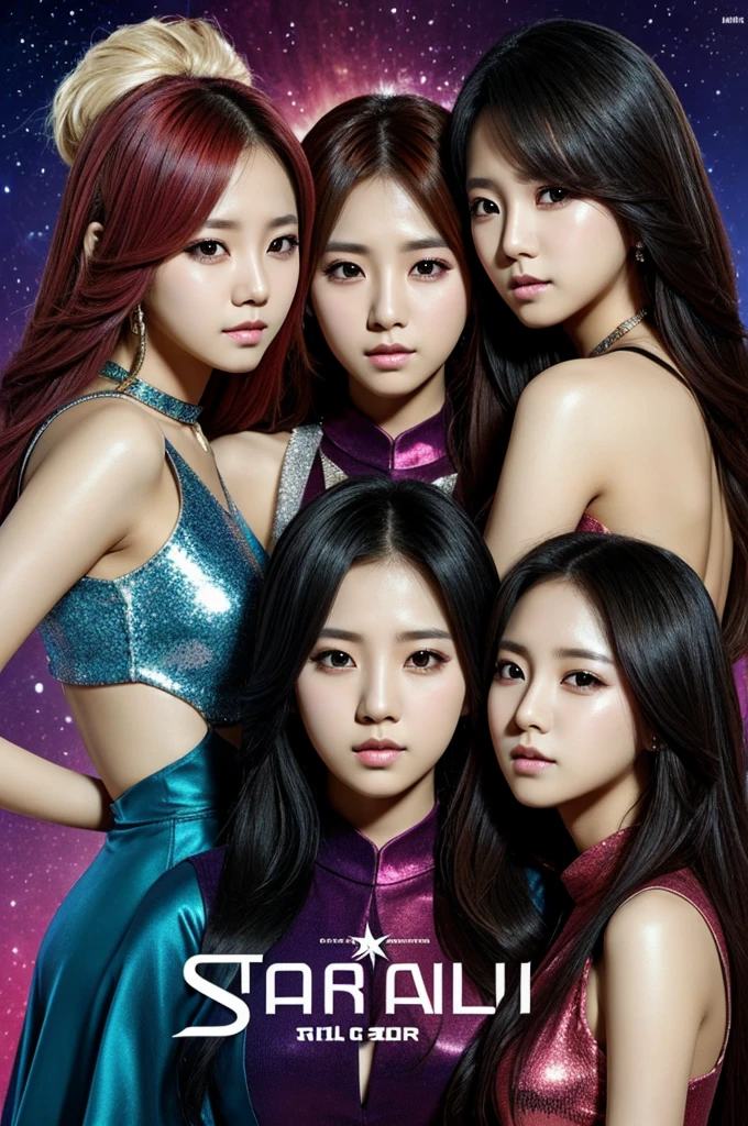 album cover by starlin a kpop girl group with three members
