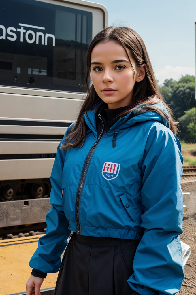 Create an AI image with my profile picture as a girl on hil station tour 