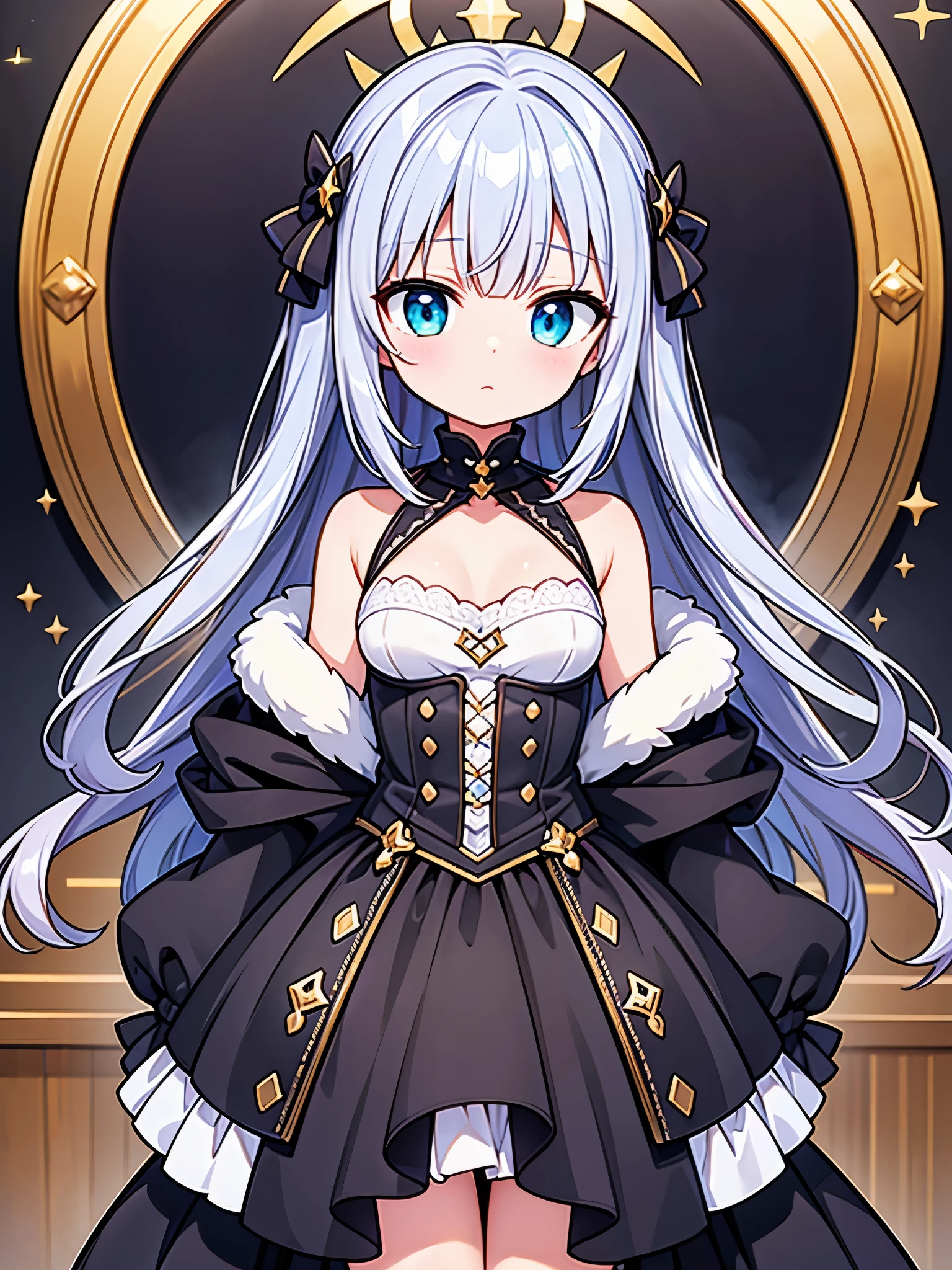 ((Highest quality)),(Ultra-high resolution),(Very detailed),(Detailed Description),((The best CG)),(A masterpiece),Ultra-detailed art,Amazing painting art,(Art with precise detail:1.5), (Shiny Hair:1.7),gem:1.3, sparkle:1.3, darkness:1.6, Light:1.7