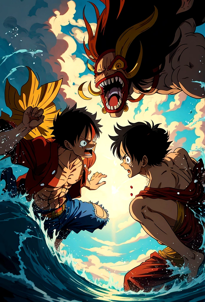Luffy vs Kaido Fanart