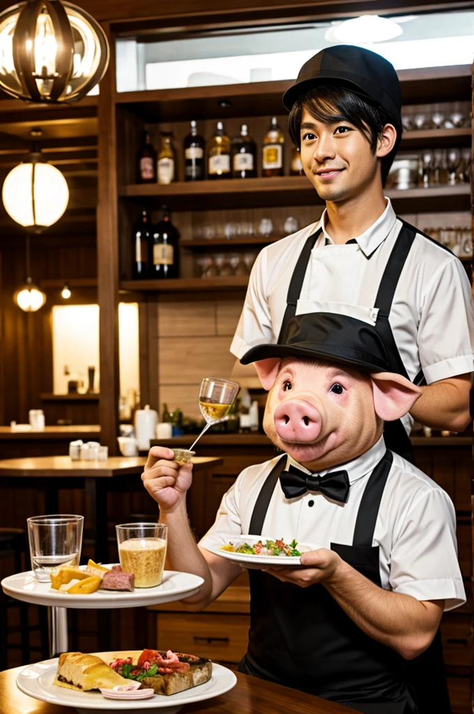 anime pig waiter