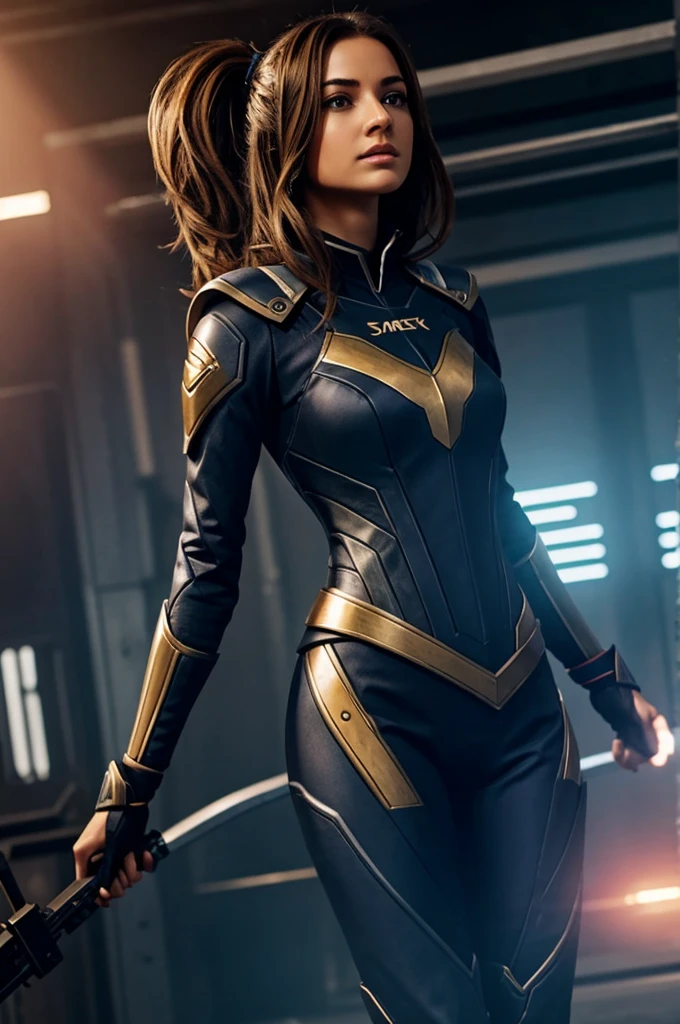 Create me a females hero suit