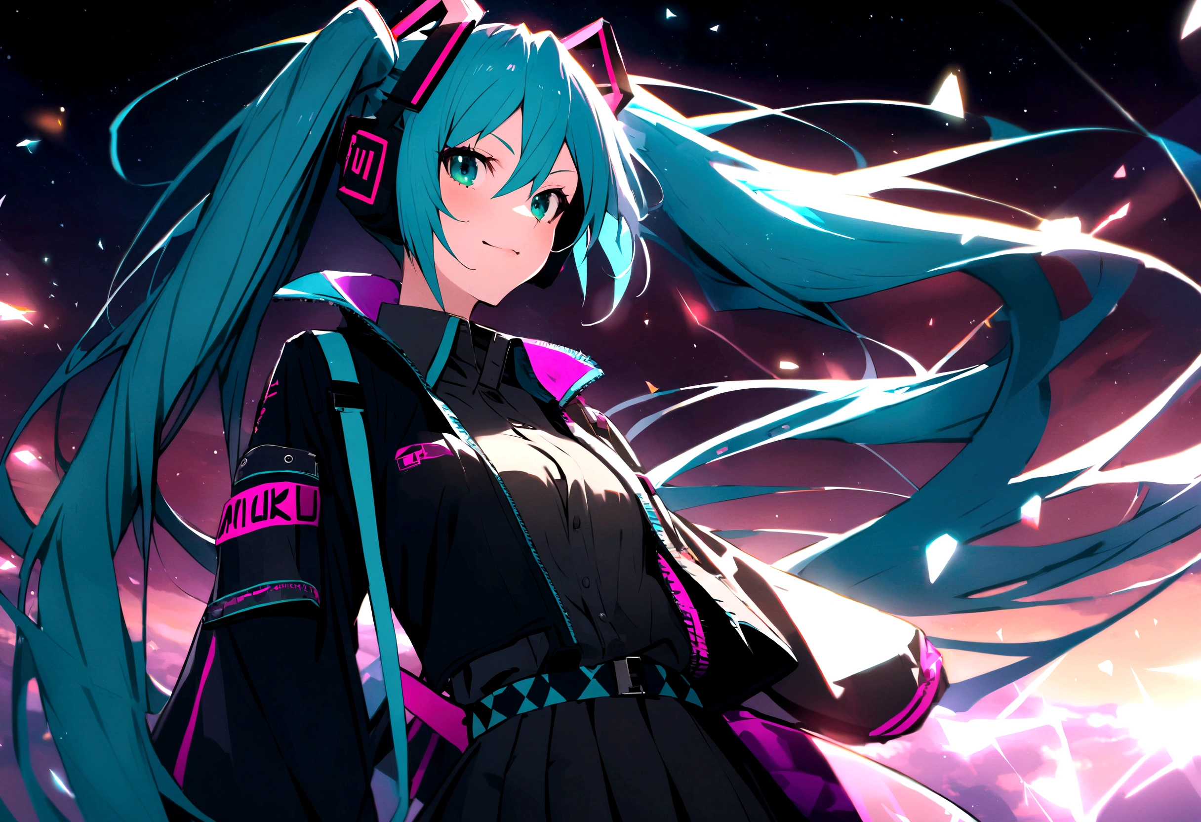 (((Obra maestra, hatsune miku, vocaloid, Super detailed、デジタルの檻